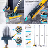 2-In-1 Floor Cleaning Brush With 120° Rotating Head | Multipurpose Scrubber For Bathroom, Tiles & Windows - Malzio