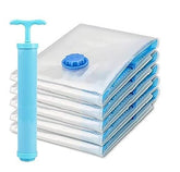 Vacuum Storage Bags Set (5 Bags + 1 Hand Pump) – Reusable Space Saver Compression Bags For Clothes, Bedding & Travel