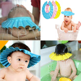 Baby Shower Cap with Stopper | Soft Silicone Baby Bath Cap for Shampoo & Water Protection (Random Color)