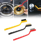 Gas Stove Cleaning Wire Brush Kitchen Tool | Metal Fiber Cleaning Brush Set of 3 - Malzio