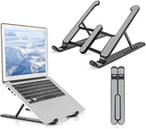Laptop Stand | Creative Folding Storage Bracket | Adjustable Portable Durable | 24×4.5cm Folded / 24×16.5cm Opened - Malzio