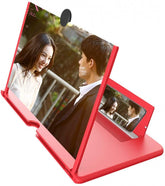 Mobile Screen Magnifier 12 Inch | HD 3D Video Amplifier & Foldable Smartphone Stand with Eye Protection (Random Color) - Malzio