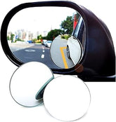 Pack Of 2 PCs Round View Mirror Blind Spot Wide- Angel Lens - 2 PCs - Metal Body - Malzio