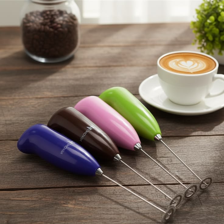 Electric Mini Coffee Beater Mini Electric Egg Beater (Random Color) (Cell Operated