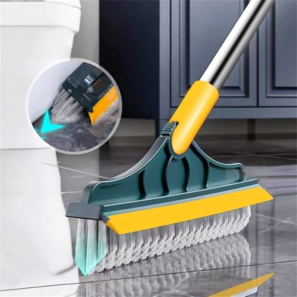 2-In-1 Floor Cleaning Brush With 120° Rotating Head | Multipurpose Scrubber For Bathroom, Tiles & Windows - Malzio