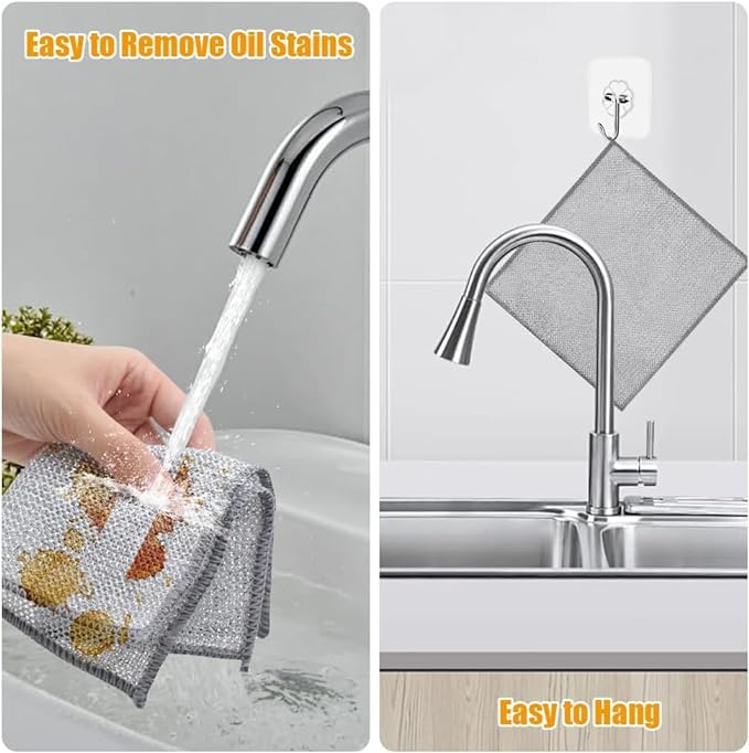 Pack of 10 Wire Dish Washing Cleaning Cloth | Reusable Kitchen Cleaning Cloth (Buy 5 Get 5 Free)