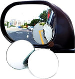 Pack Of 2 PCs Round View Mirror Blind Spot Wide- Angel Lens - 2 PCs - Metal Body