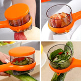 Multi-Functional Vegetable & Fruit Peeler with Integrated Storage Container | 7 Inch Kitchen Tool (Random Colour) ✨