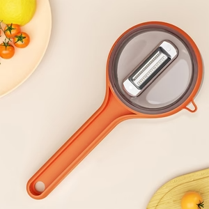 Multi-Functional Vegetable & Fruit Peeler with Integrated Storage Container | 7 Inch Kitchen Tool (Random Colour) ✨