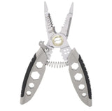 16-In-1 Electrician Pliers | 7 Inch Cable Stripper | Wire Crimping, Cutting, Pulling & Winding Tool | Gray