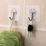 Transparent Self-Adhesive Wall Hooks Sticker – Strong Hold, No Drill, Damage-Free Hanging - Pack Of 10
