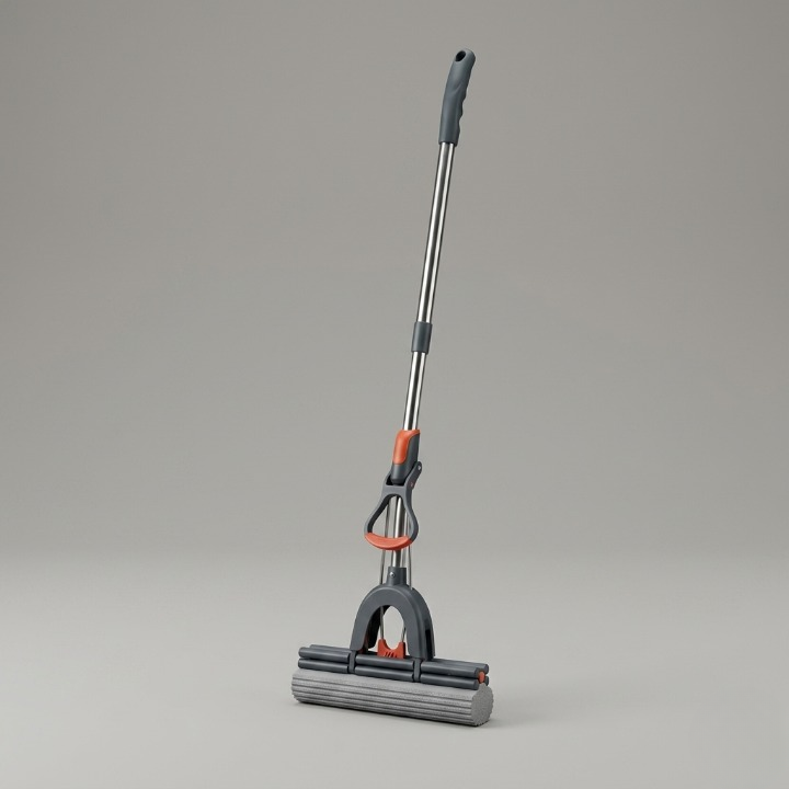 Self-Squeeze Sponge Mop | Hands-Free Floor Cleaning with Highly Absorbent Sponge