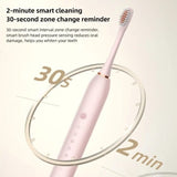 Electric Toothbrush | Rechargeable Sonic Cleaning Toothbrush with Soft Bristles for Deep Cleaning (Random Color)