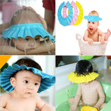 Baby Shower Cap with Stopper | Soft Silicone Baby Bath Cap for Shampoo & Water Protection (Random Color)