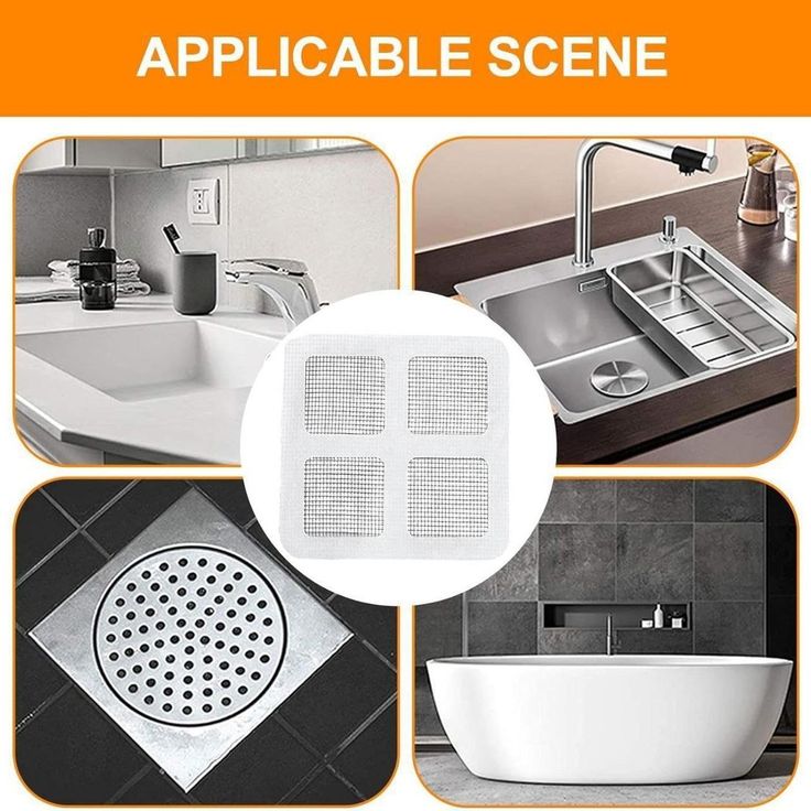 Multifunctional Sticker Drainer Net | Self-Adhesive Storage & Drain Basket for Bathroom & Kitchen