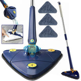 Extendable Triangle Mop 360° Twist Squeeze | Window, Glass, Bathroom, Floor & Ceiling Cleaning Mop (Random Color)