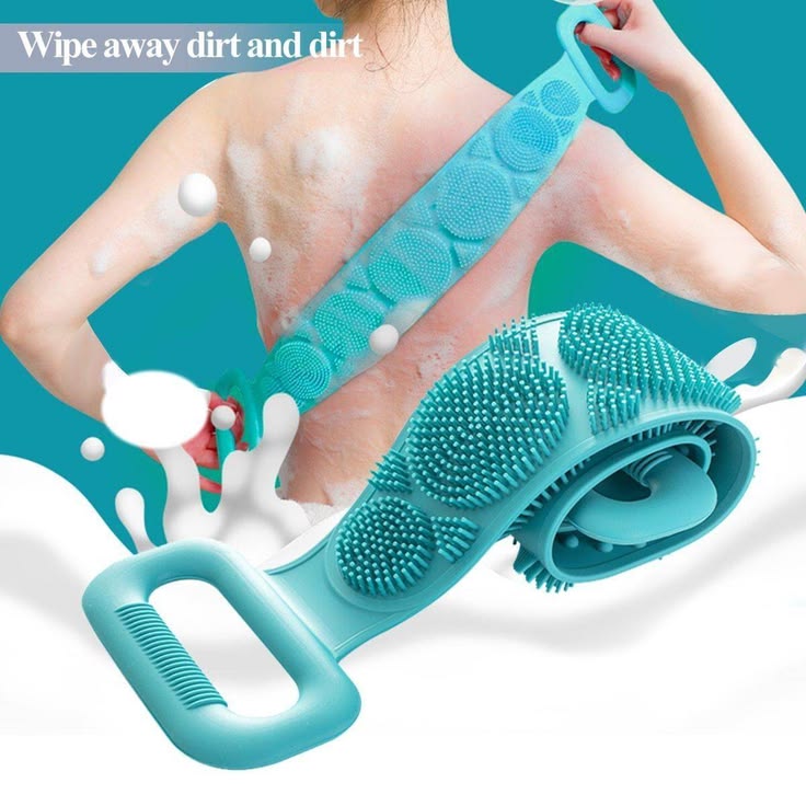 Silicone Bath Body Brush | Soft Exfoliating Massage Brush for Back Cleaning & Shower Use 🛁✨