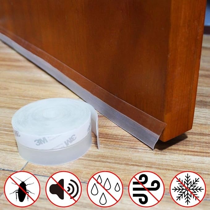 5 Meter Door Seal Tape For 5 Door | Strong Adhesive Strip for Doors & Windows – Soundproof, Dustproof & Anti-Draft - Malzio