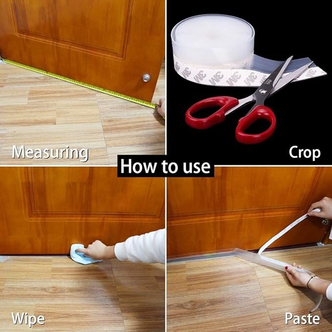 5 Meter Door Seal Tape For 5 Door | Strong Adhesive Strip for Doors & Windows – Soundproof, Dustproof & Anti-Draft - Malzio