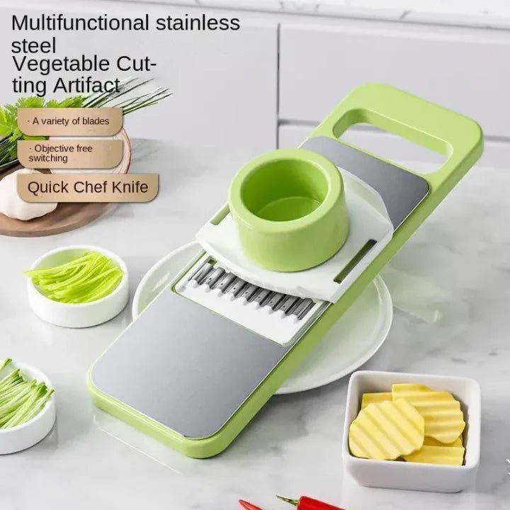 5in1 Vegetable Cutter | Multifunctional Stainless Steel Vegetable Cutter & Slicer | Kitchen Tool - Malzio