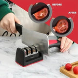 3-in-1 Knife Sharpener With Fruit And Meat Knife Peeler