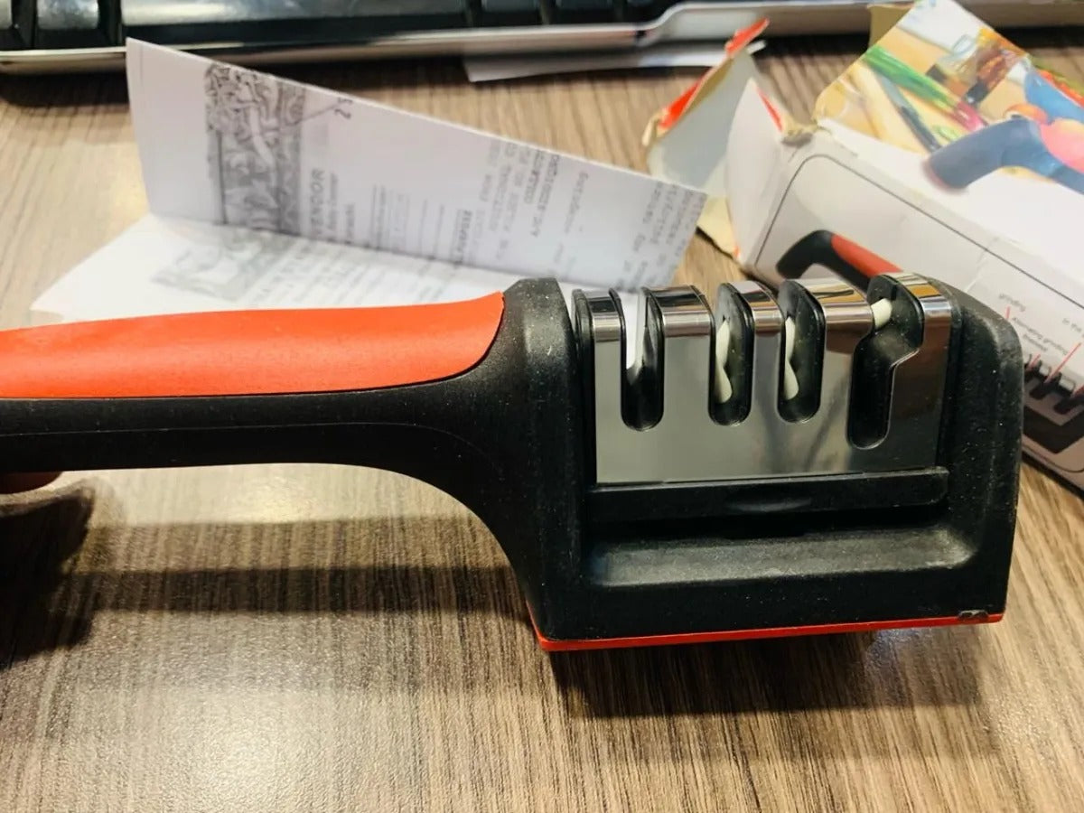 3-in-1 Knife Sharpener With Fruit And Meat Knife Peeler