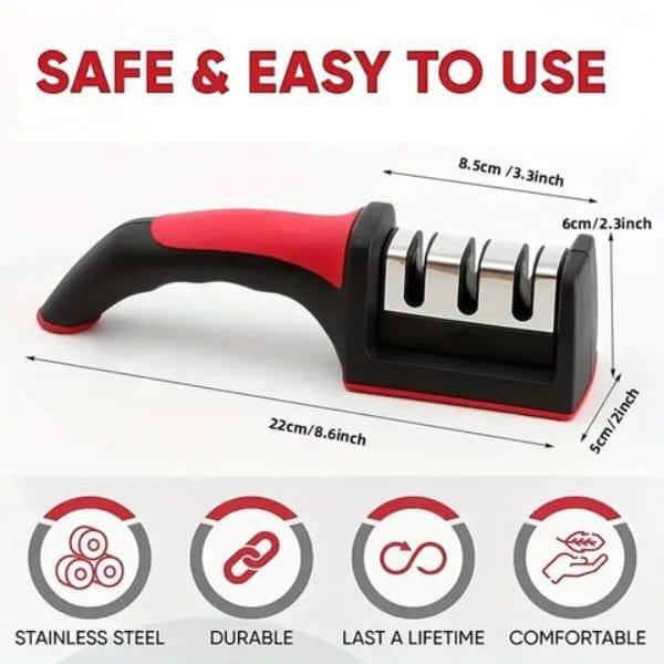 3-in-1 Knife Sharpener With Fruit And Meat Knife Peeler