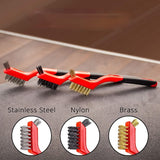 Gas Stove Cleaning Wire Brush Kitchen Tool | Metal Fiber Cleaning Brush Set of 3