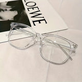 Transparent (zero power] Glasses Frame Women Men Anti Blue Light Square Eyewear Blocking Glasses