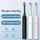 Electric Toothbrush | Rechargeable Sonic Cleaning Toothbrush with Soft Bristles for Deep Cleaning (Random Color)