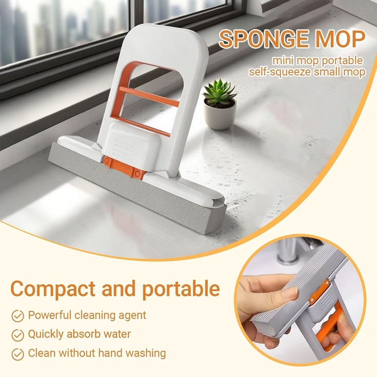 Mini Foldable Desktop Mop | Portable Handheld Cleaning Mop for Desk, Table & Glass