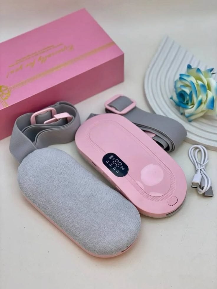 Portable Menstrual Heating Pad Belt for Women | Electric Period Pain Relief Massager with 3 Heat Levels &amp; 4 Massage Modes (With Box)