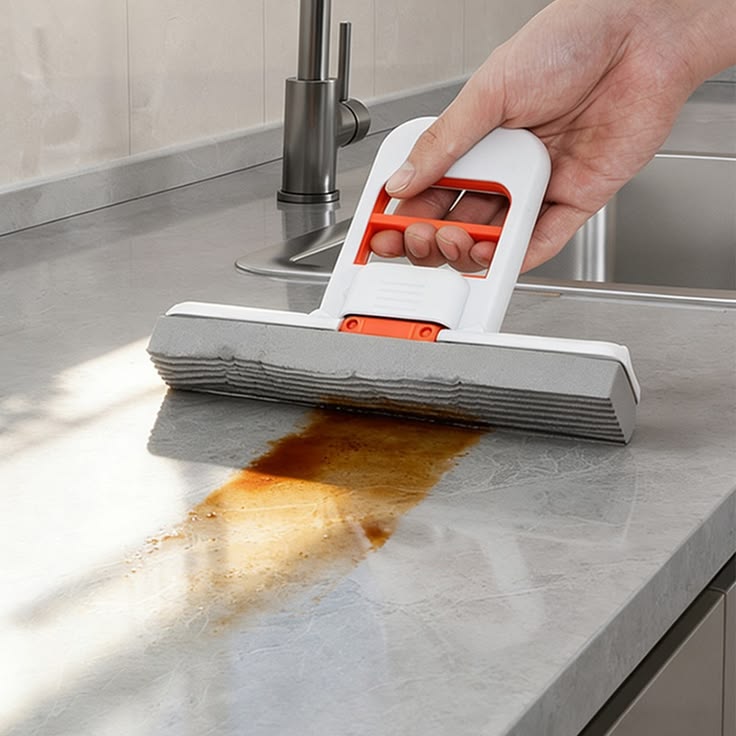 Mini Foldable Desktop Mop | Portable Handheld Cleaning Mop for Desk, Table & Glass