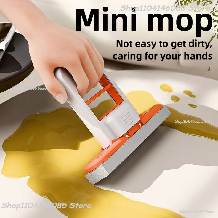 Mini Foldable Desktop Mop | Portable Handheld Cleaning Mop for Desk, Table & Glass