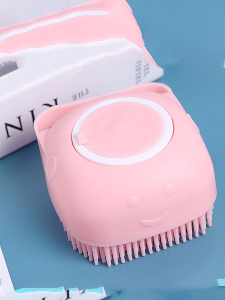 Silicone Bath & Body Shower Brush with Liquid Soap Dispenser | 2-in-1 Body Scrubber (Random Color) ✨