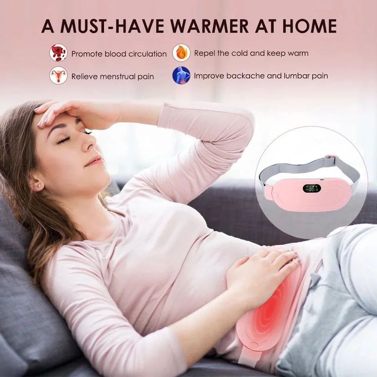 Portable Menstrual Heating Pad Belt for Women | Electric Period Pain Relief Massager with 3 Heat Levels &amp; 4 Massage Modes (With Box)