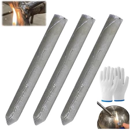 High Strength Low Temperature Aluminum Welding Rods | 3 Pcs Set for Metal Repair &amp; Brazing