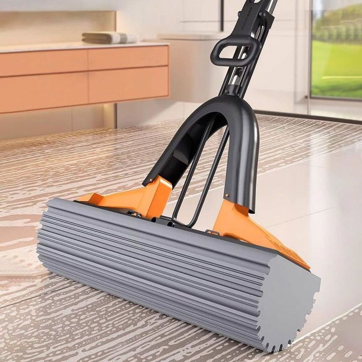 Self-Squeeze Sponge Mop | Hands-Free Floor Cleaning with Highly Absorbent Sponge