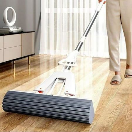 Self-Squeeze Sponge Mop | Hands-Free Floor Cleaning with Highly Absorbent Sponge