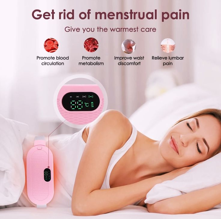 Portable Menstrual Heating Pad Belt for Women | Electric Period Pain Relief Massager with 3 Heat Levels &amp; 4 Massage Modes (With Box)