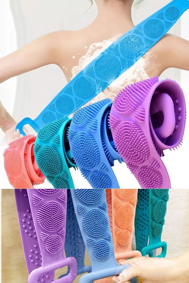 Silicone Bath Body Brush | Soft Exfoliating Massage Brush for Back Cleaning & Shower Use 🛁✨