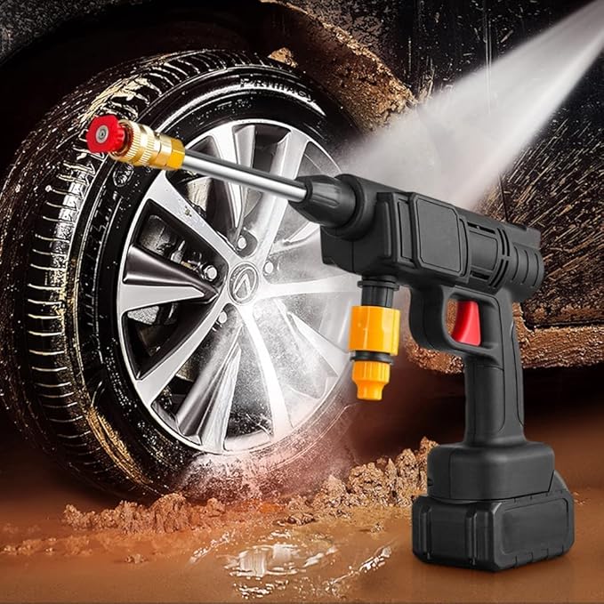 Automatic Cordless Car Wash Spray Gun | 48V High Pressure Lithium Battery | Wireless Foam Jet Washer (Double Battery) - Malzio