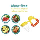 Baby Fruit Feeder Pacifier | Silicone Fresh Food Nibbler & Teething Toy for Infants (Random Color) - Malzio
