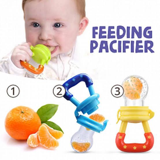 Baby Fruit Feeder Pacifier | Silicone Fresh Food Nibbler & Teething Toy for Infants (Random Color) - Malzio