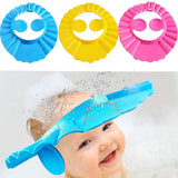 Baby Shower Cap with Stopper | Soft Silicone Baby Bath Cap for Shampoo & Water Protection (Random Color) - Malzio