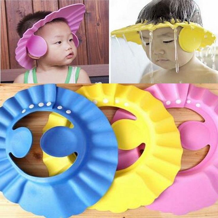 Baby Shower Cap with Stopper | Soft Silicone Baby Bath Cap for Shampoo & Water Protection (Random Color) - Malzio