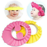 Baby Shower Cap with Stopper | Soft Silicone Baby Bath Cap for Shampoo & Water Protection (Random Color) - Malzio