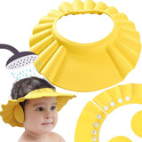 Baby Shower Cap with Stopper | Soft Silicone Baby Bath Cap for Shampoo & Water Protection (Random Color) - Malzio