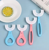 Baby U-Shaped Toothbrush | Children's Teeth Cleaning Brush for Kids (Soft Silicone) - Malzio