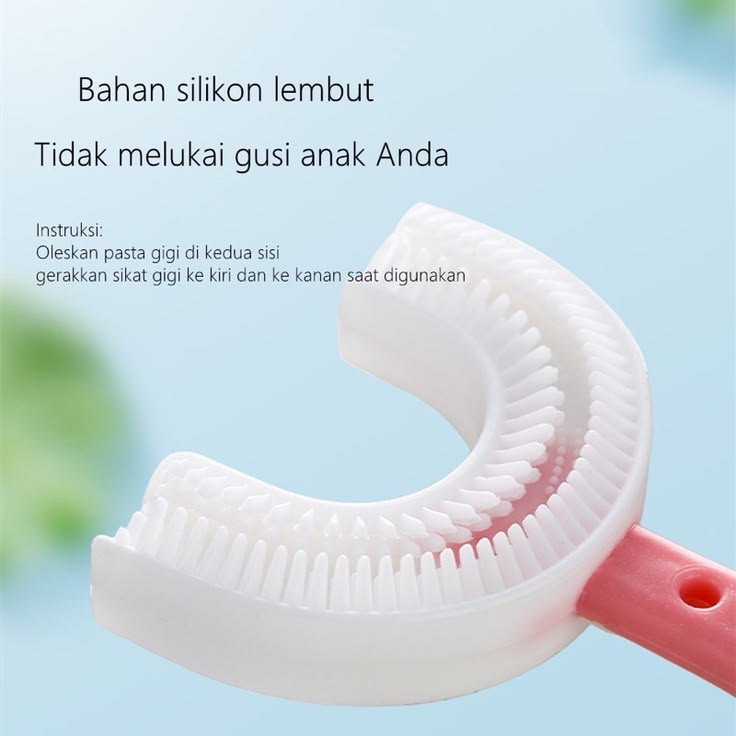 Baby U-Shaped Toothbrush | Children's Teeth Cleaning Brush for Kids (Soft Silicone) - Malzio